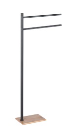 TR3141 (57895) TRILLY stojan na ručníky, hranatý, černá mat/bambus TR3141