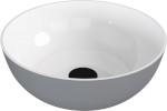 BANERA ROUND umyvadlo na desku, litý mramor, průměr 39cm, bílá/šedá mat 14337.32