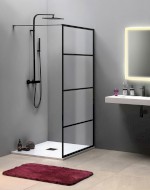 CURE BLACK sprchová zástěna 1100mm, čiré sklo CB110