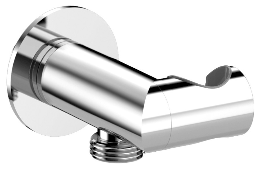 SG201 (27860) Držák sprchy kulatý, otočný, s vyústěním, chrom SG201