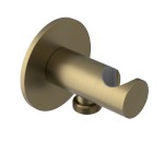 SG203G (61699) Držák sprchy kulatý, pevný, s vyústěním, zlato mat SG203G