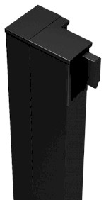 MD625B (55508) DEEP BLACK rozšiřovací profil 25mm, výška 1650mm MD625B