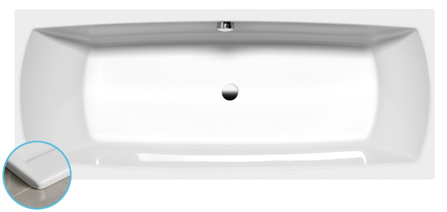 72230S (48755) LILY SLIM obdélníková vana 170x70x39cm, bílá 72230S