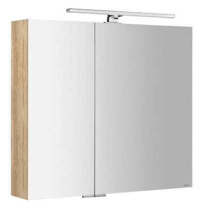 MIRRÓ galerka s LED osvětlením, 80x70x16cm, dub alabama MC080-0022