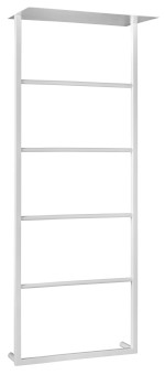 SKA711 (61483) SKA nástěnný sušák ručníků s policí 454x1184x252mm, bílá mat SKA711