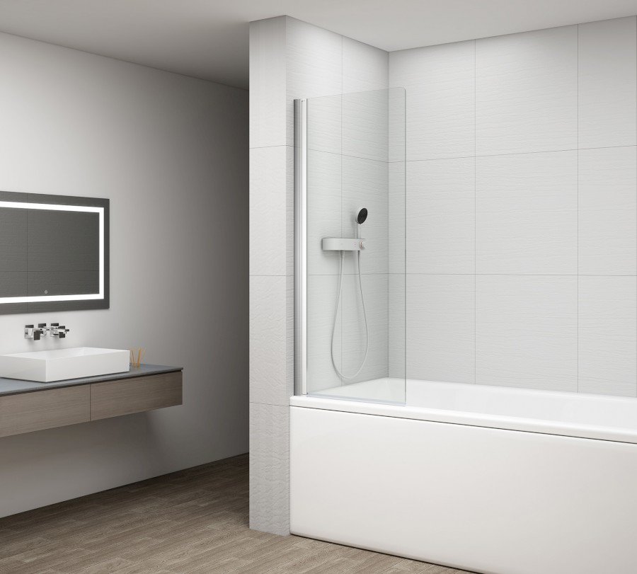 FA650 (55425) ROTA vanová zástěna otočná 650mm, čiré sklo FA650