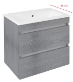 EZARA umyvadlová skříňka 58x54x39cm, dub stříbrný EZ592-1111