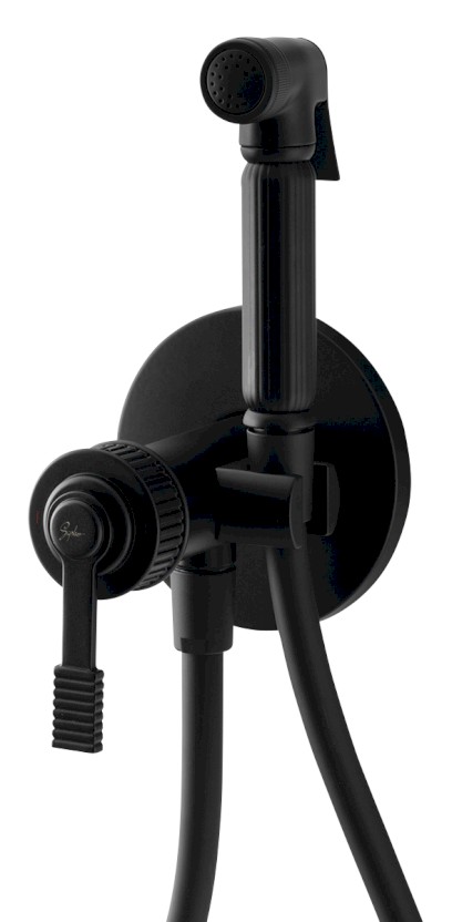 VERSI podomítková bidetová baterie se Stop sprškou, černá mat RV013/15