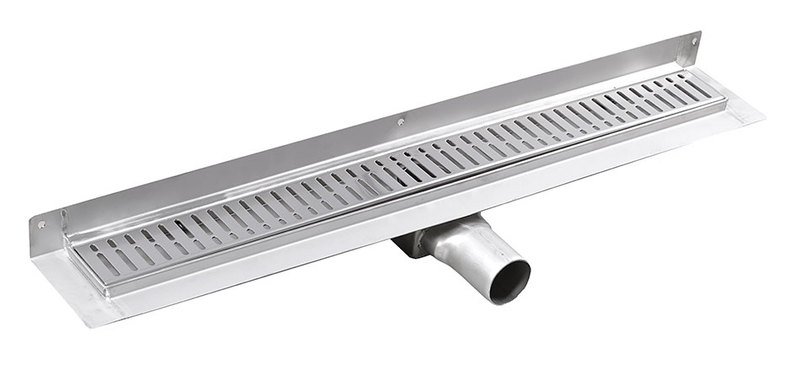 MANUS ONDA nerezový podlahový žlab s roštem, ke stěně, L-650, DN50 GMO22