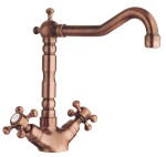 3124 (53127) ANTEA stojánková dřezová baterie s retro hubicí, měď 3124