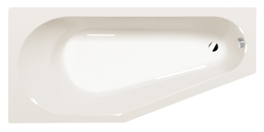 TIGRA L asymetrická vana 170x80x46cm, ivory 90111.40
