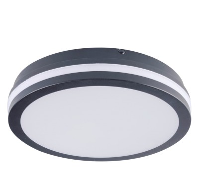 BENO stropní LED svítidlo,  ø 260mm, 24W, IP54, černá grafit 33341