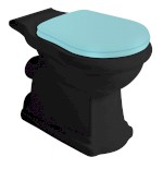 101331 (52040) RETRO WC kombi mísa 38,5x72cm, zadní odpad, černá mat 101331