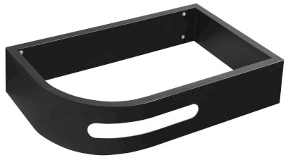 PULSE konzole s držákem ručníků, pravá, černá mat BM658-CP