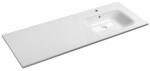 AC141R (52746) ARECA umyvadlo, litý mramor, 141x51,5cm, pravé, bílá AC141R