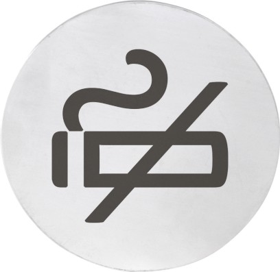 Cedule kouření zakázáno 75x75x2mm, nerez mat XP121