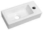 ZOE keramické umývátko 37x18cm, otvor pro baterii vpravo, bílá AR495