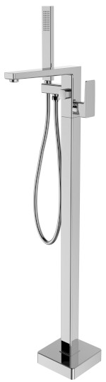 TI021 (55702) TURSI vanová baterie s připojením do podlahy, chrom TI021