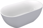 REDUTA volně stojící vana litý mramor 150x75x58cm, bílá/šedá mat 71843.32