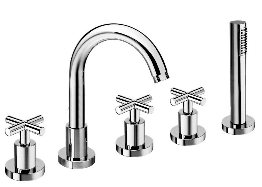 AXIA pětiprvková baterie na okraj vany, sprcha Link, chrom 532