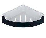 SAMBA rohová police do sprchy, 218x63x218mm, černá SB209