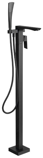 1102-10B (51122) LATUS vanová baterie s připojením do podlahy, černá mat 1102-10B