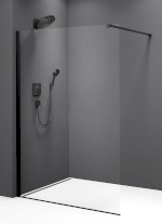 MS1-90B (47356) MODULAR SHOWER BLACK jednodílná zástěna pevná k instalaci na zeď, 900 mm MS1-90B