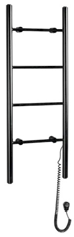 KARBO elektrický sušák ručníků, kulatý, 400x1120mm, 87 W, černá mat KB904