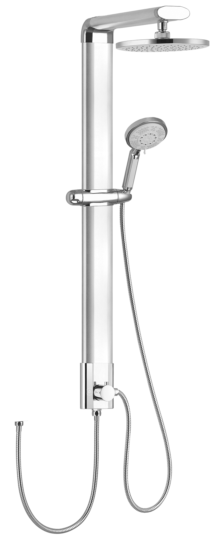 TOUR sprchový sloup k napojení na baterii, hlavová, ruční sprcha, chrom SL030