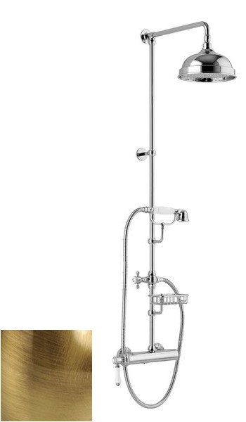 VIENNA sprchový sloup s pákovou baterií, mýdlenka, 1267mm, bronz VO139BR