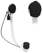 71855.21 (53691) Vanová souprava s napouštěním, bovden, délka 1000mm, zátka 72mm, černá mat 71855.21